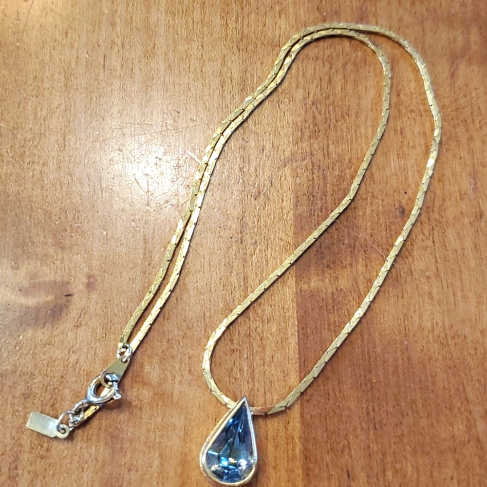 16" Blue Topaz necklace